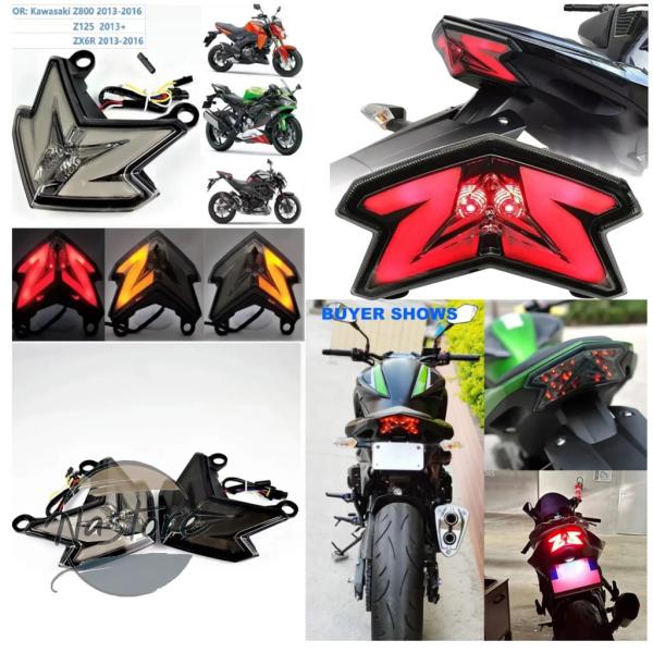 並行輸入品 zx6r バイク テールライト カワサキ 800 ニンジャ 2013 2016 z125...