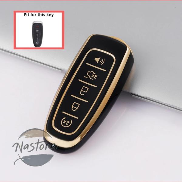 並行輸入品 フォード ford 適合 tpuスマートキーフォブケース キーシェルキーホルダー 5ボタ...