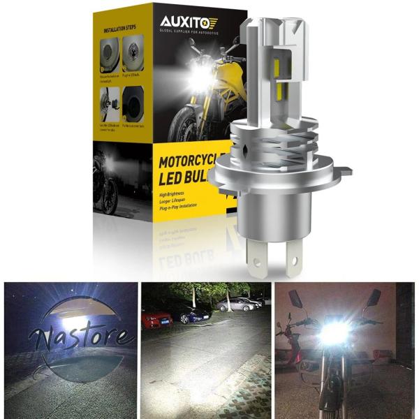 並行輸入品 h4 バイク ヘッドライト ヘッド ライト auxito 1 2x 9003 led ハ...