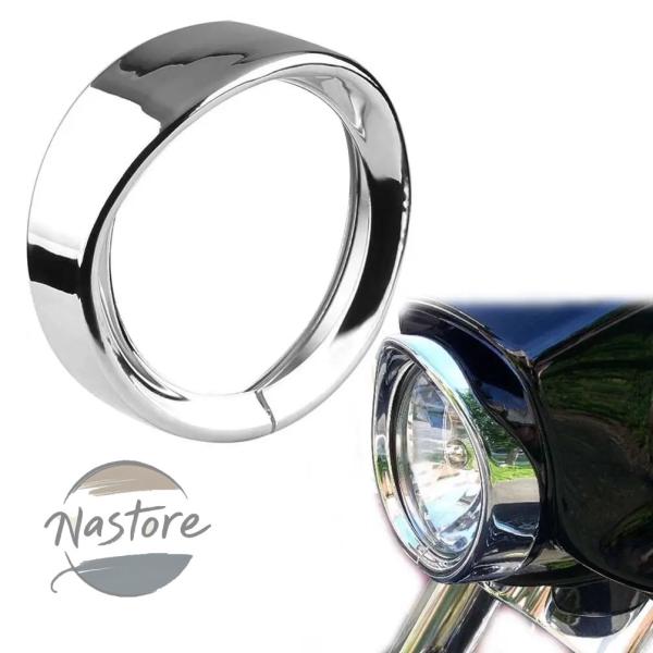 並行輸入品 バイク ヘッド バイザースタイルランプトリムリングハーレー ソフテイルファットボーイ カ...