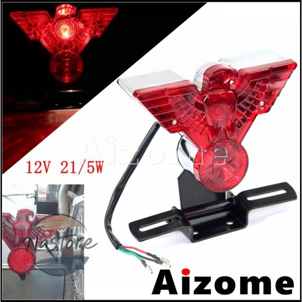 並行輸入品 バイク テールライト ブレーキ カスタムパーツ リア 12v 統合 ウォーバードイーグル...