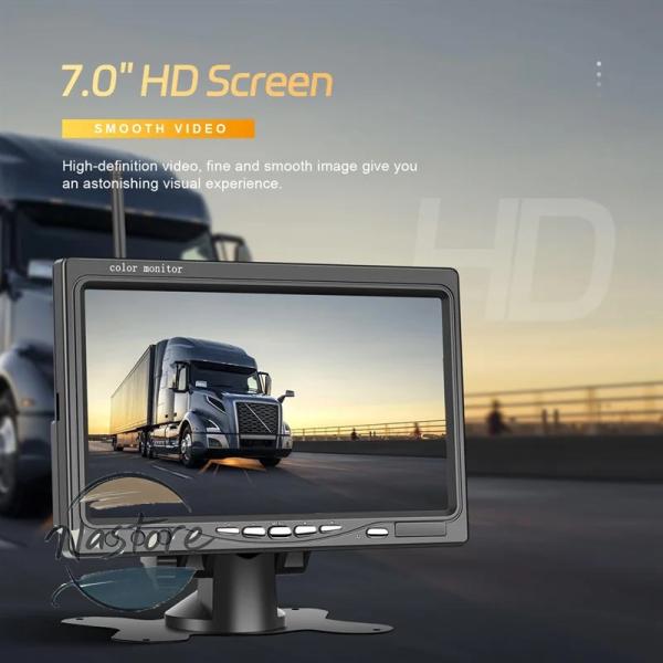 並行輸入品 リア 7インチモニター 1080p hd dvr 録画バックアップカメラ トラック バス...