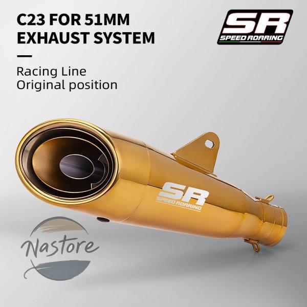 並行輸入品 c23 バイク マフラー 51mm汎 パイプ dbキラー r6 r15 z400 cbr...