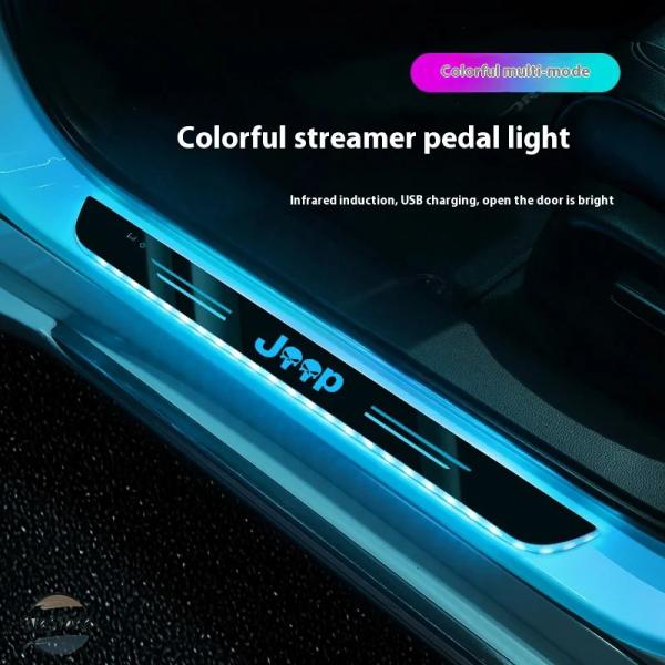 並行輸入品 LEDワイヤレスドアシルライト ジープ グランドチェロキー XJ SRT レネゲード コ...