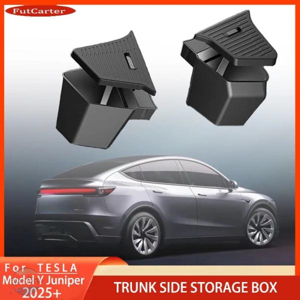 並行輸入品 テスラモデル Y ジュニパー 2025 + TPE トランクサイド収納ボックスカバープレ...