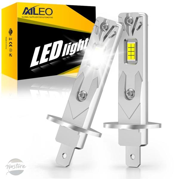 並行輸入品 h1 ミニ ヘッドライト aileo 2個 200w 20000lm 6500k 430...