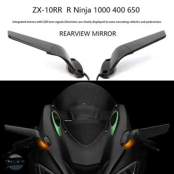 並行輸入品 カワサキ バイク ミラー r zx 10r ウィンドウィング 調整可能回転式バック カス...