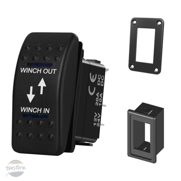 並行輸入品 12v 20a ウインチイン ウインチアウトスイッチ dpdt モーメンタリ オン オフ...