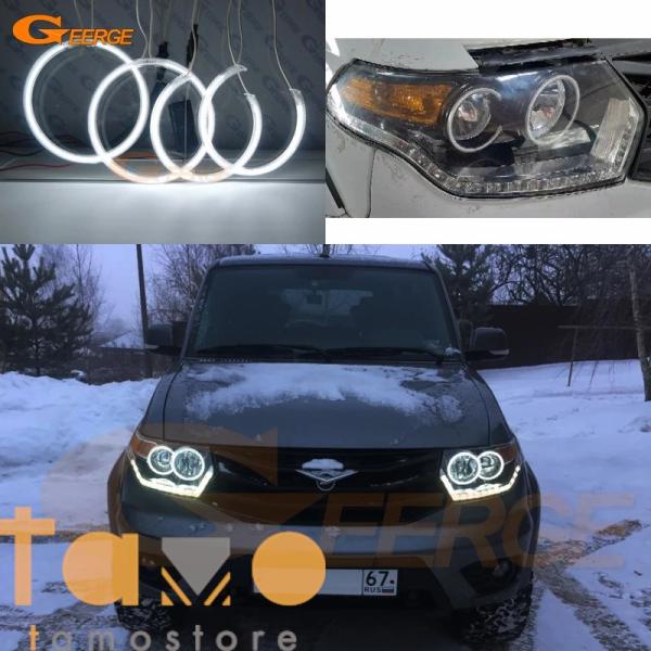 並行輸入品 優れた超高輝度 ccfl エンジェルアイズハローリングライト uaz パトリオット ba...