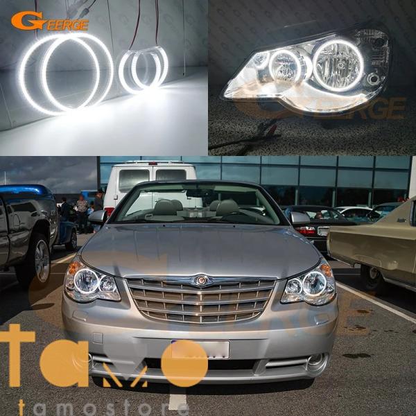 並行輸入品 ヘッド クライスラーセブリングjs 38991超高輝度smd ledエンジェル アイズラ...