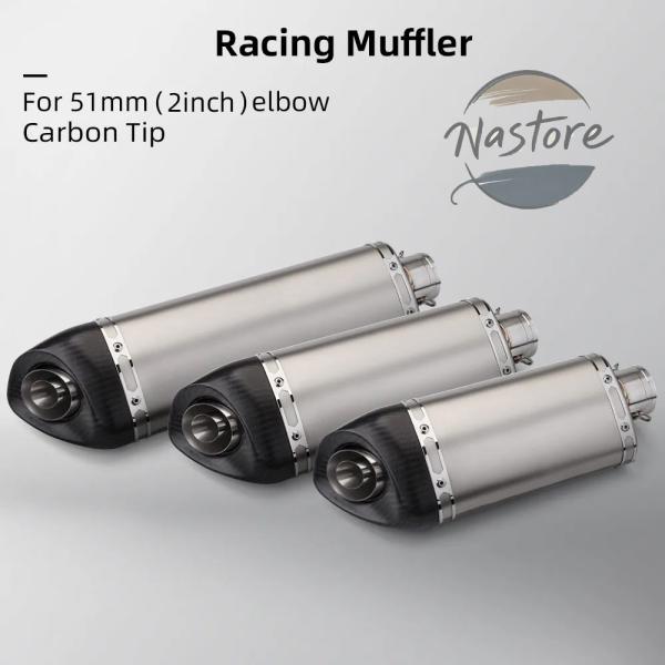 並行輸入品 バイク フロント マフラー スリップオン 51mm ミドルリンクパイプ接続 チューブ ニ...