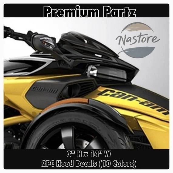 並行輸入品 2pc can am spyder f3s rt-s フードボディビニールデカールセット...