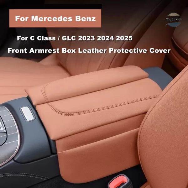 並行輸入品 中央コンソールアームレストボックス革パッドカバートリムメルセデスベンツ C クラス W2...