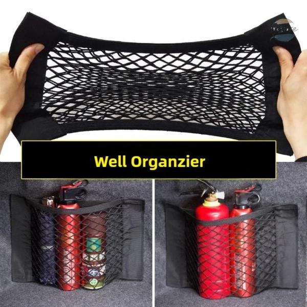 並行輸入品 CAR TRUNK STORAGE MESH POCKET HOOK LOOP NET ...