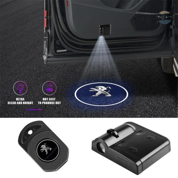 並行輸入品 2PCS LED CAR DOOR MAGNETIC WELCOME LAMP DECO...