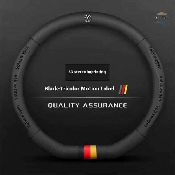 並行輸入品 CAR ANTISLIP LEATHER STEERING WHEEL COVER FO...