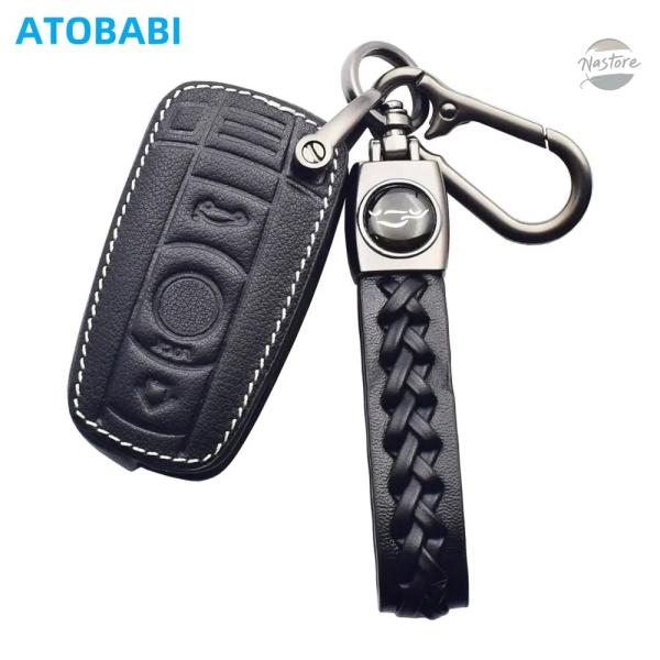 並行輸入品 LEATHER CAR KEY COVER BAG BMW E90 E91 E92 E9...