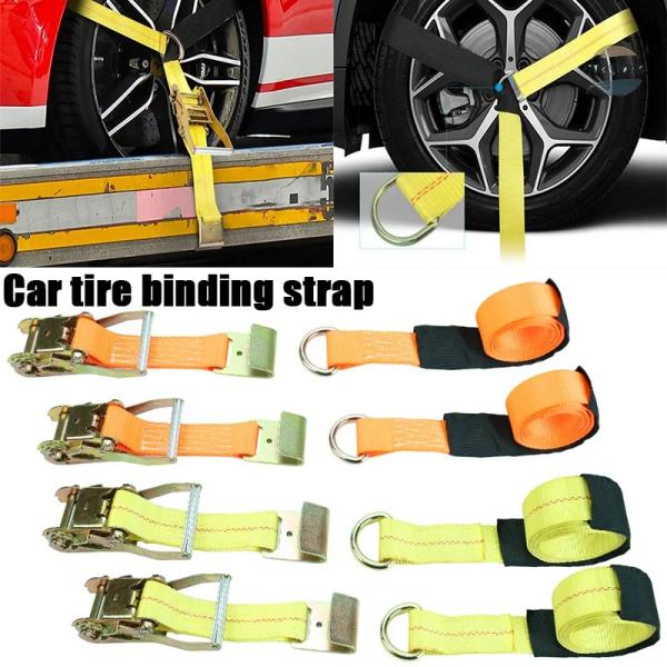 並行輸入品 RATCHET TIE DOWN STRAPS KIT TIRE STRAPS CAR ...