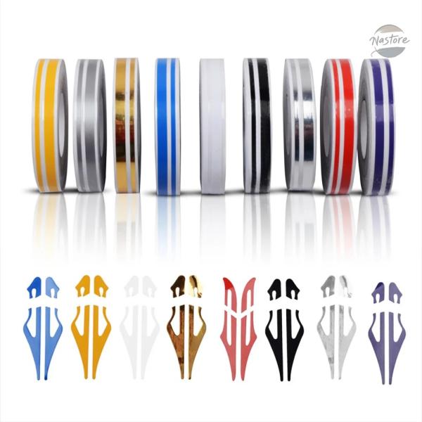 並行輸入品 9.8M PIN STRIPE RIBBON STICKER BUMPER CAR BO...