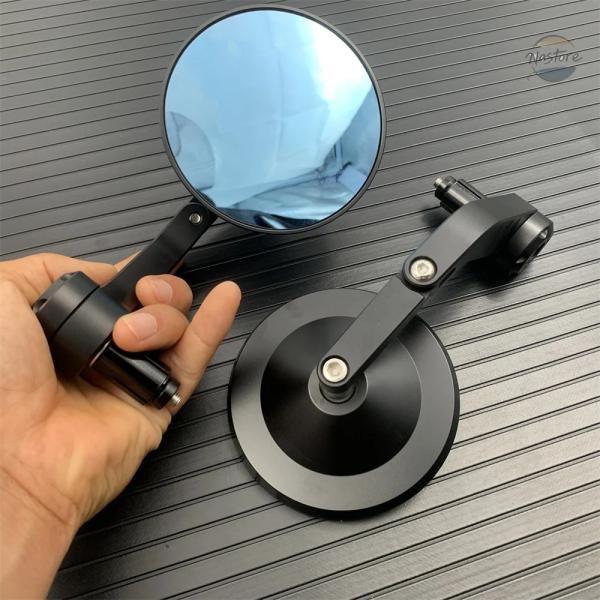並行輸入品 UNIVERSAL バイク BAR END MIRRORS CAFE RACER バイク...