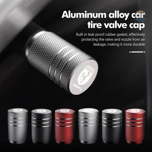 【並行輸入品】4個入り 車用ホイールエアバルブ ダストキャップ メタルタイヤバルブステムカバー アバ...