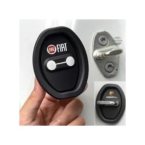 並行輸入品 2/4個 車ドアクッション シリコンドアロックバックル保護カバー FIAT 500 Ab...