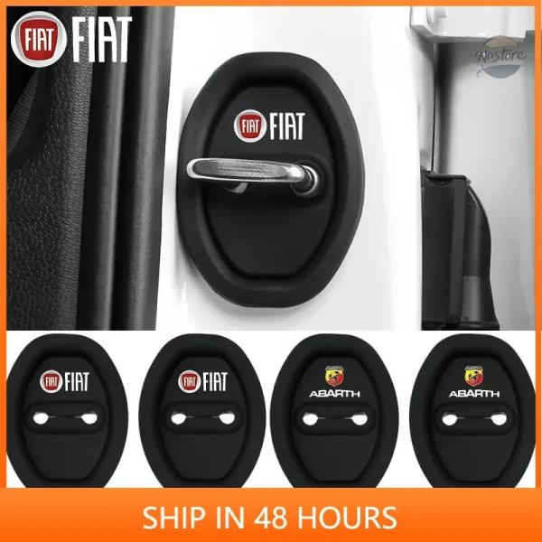 並行輸入品 シリコーン車のドアロックバックル保護カバー衝突防止パッドフィアットアバルト 500 ドブ...