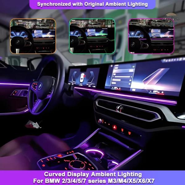 並行輸入品 湾曲ディスプレイ下部ライトバー BMW 3シリーズ X5 X6 X7 M3 M4 G20...