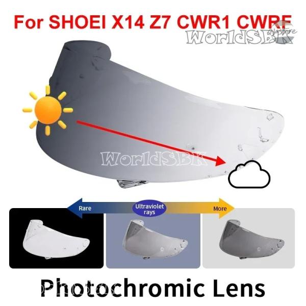 並行輸入品 調光シールドバイザーレンズ SHOEI X14 X-14 Z7 NXR CWR1 CWR...
