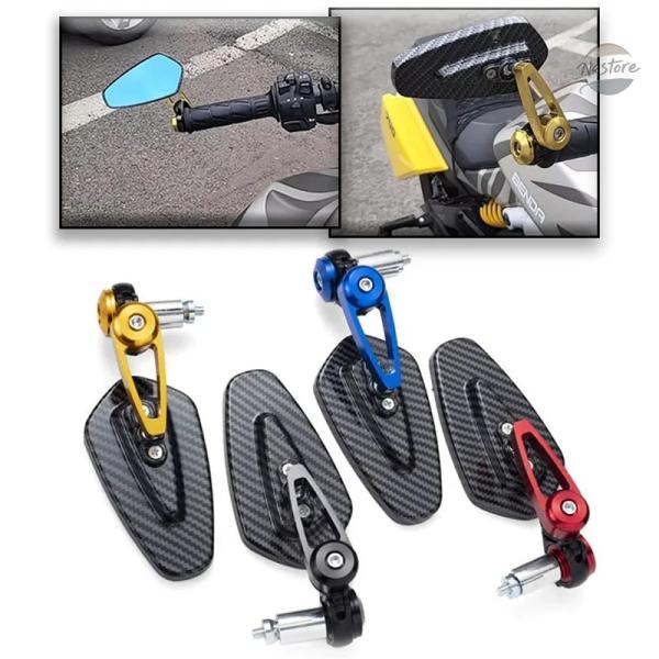 並行輸入品 バイク用カーボンファイバー製リアビューミラー カワサキ Z250 Z300 Z400 Z...