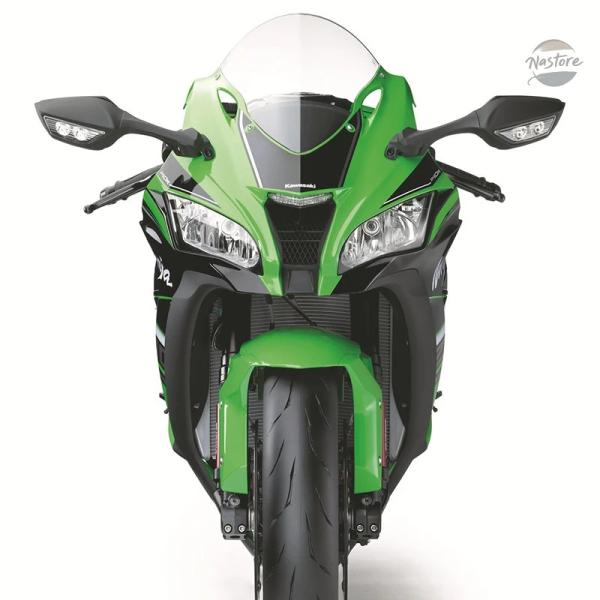 並行輸入品 オートバイ用LEDバックミラー（LEDターンシグナルライト付き）サイドミラー Ninja...