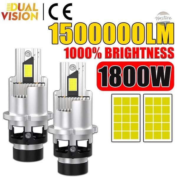 並行輸入品 d2s ヘッドライト dualvision 1800w d4s led バルブ canb...
