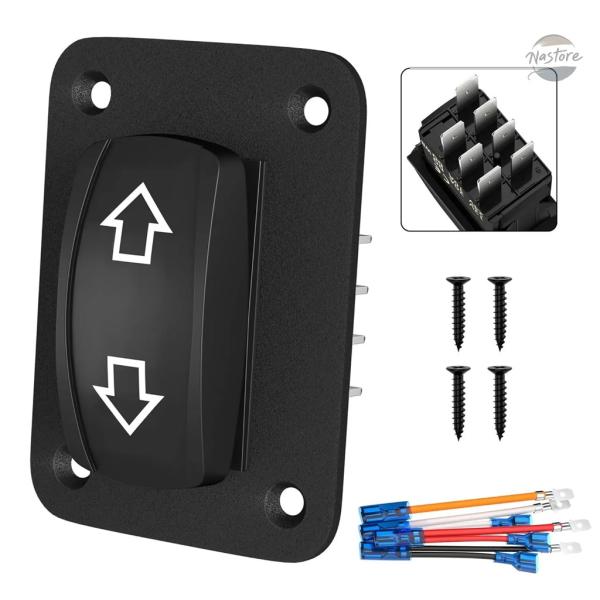 並行輸入品 モーメンタリーロッカースイッチ 12v 24v 上下逆極性 dpdt カスタムパーツ 部...