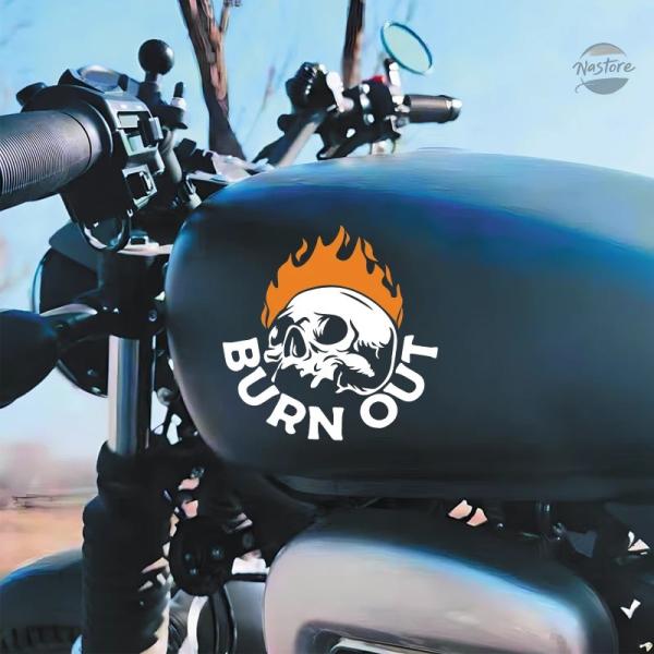並行輸入品 バーンアウトスカルデザインデカール スペシャルカラーブロックスタイル 注目集めるユニーク...