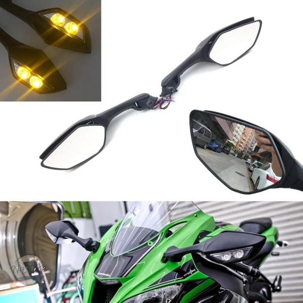 並行輸入品 zx10r カワサキ バックミラー カスタムパーツ アクセサリー ウインカー zx10 ...
