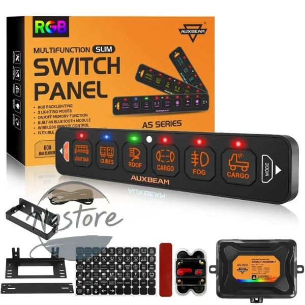 並行輸入品 asシリーズ 4/6ギャング rgb スリムスイッチパネル トグル/モーメンタリー/パル...