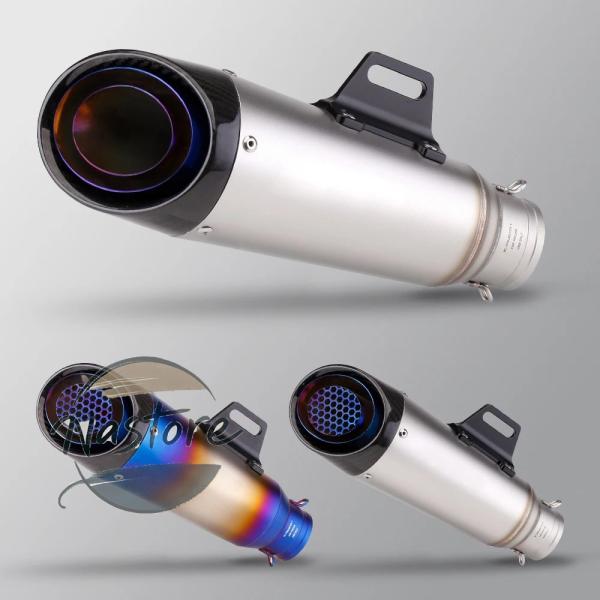 並行輸入品 r15 バイク マフラー カスタム 51mm カーボン r3 mt07 zx6r z80...