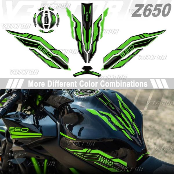 並行輸入品 z650 バイク 3d tank pad sticker fuel protection...