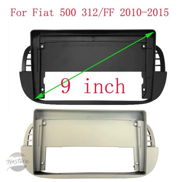 並行輸入品 フィアット 500 312/ff 2010-2015 カー ラジオ フェイシアフレーム ...