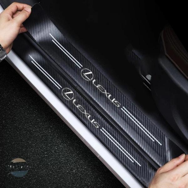 並行輸入品 車 ドアドアシルカーボンステッカー自動車 レクサス RX330 IS250 CT200H...