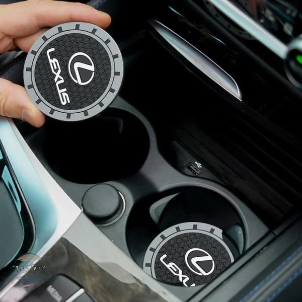 並行輸入品 シリコンゲル製 車用ウォーターカップパッドホルダー コースター 滑り止めマット レクサス...