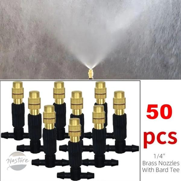 【並行輸入品】50個4/7インチ pvc 屋外 ミスト冷却 システム ガーデン灌漑散水 1/4インチ...