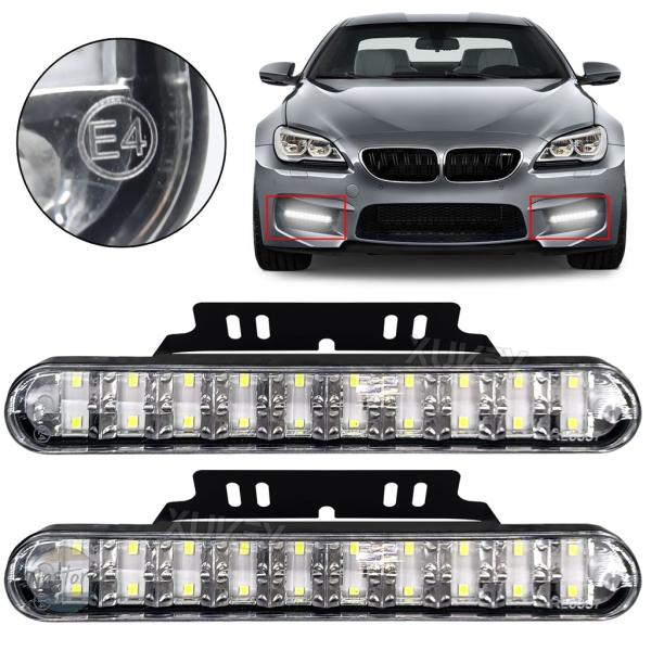 並行輸入品 e4 リップ ペア 20 led ホワイト 12v 汎 装飾 ライトバー drl スト ...