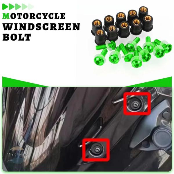 並行輸入品 z125 カワサキ 5mm 10個風防デフレクターボルトキット pro z250 z25...