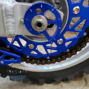 スラッシュカットサイレンサー マフラー チタンブルー50.8mm/ 50.8パイ