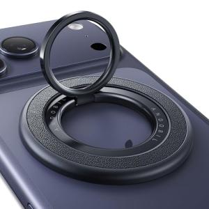 2026高級牛革製&MagRing Pro Max Andobil スマホリング Magsafe マグセーフ リング 落下防止 バンカーリング