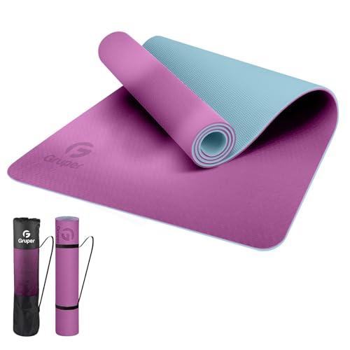 Gruper ヨガマット 6mm 8mm エクササイズマット フィットネスマット トレーニングマット...