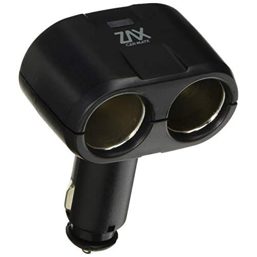 カーメイト 車用 ソケット ダイレクト2連 ブラック CZ258