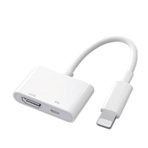 MFi認証 Lightn-ing HDMI 変換アダプタ i-Phone HDMI 変換ケーブル 給電不要 1080P ライト-ニング digi