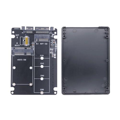 YFFSFDC 二重目的アダプタカード M.2 NGFF M.2 SATA 変換 殻付き MSATA...